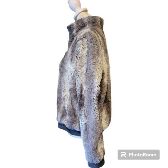 Splendid Faux Fur Bomber Jacket Size Large - Picture 2 of 12
